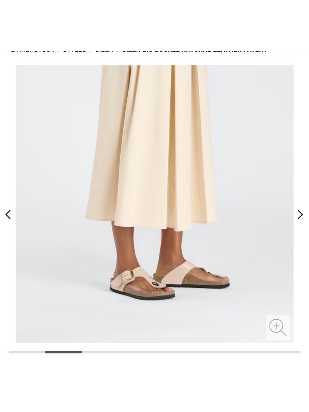 Birkenstock Gizeh Thong Sandal in Blush Pink with Gold Buckle - Picture 3 of 4